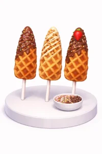 וופל בלגי מפנק על מקל וופל בלגי מפנק על מקל