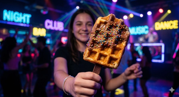 וופל בלגי על מקל דימסיה וופל בלגי על מקל דימסיה