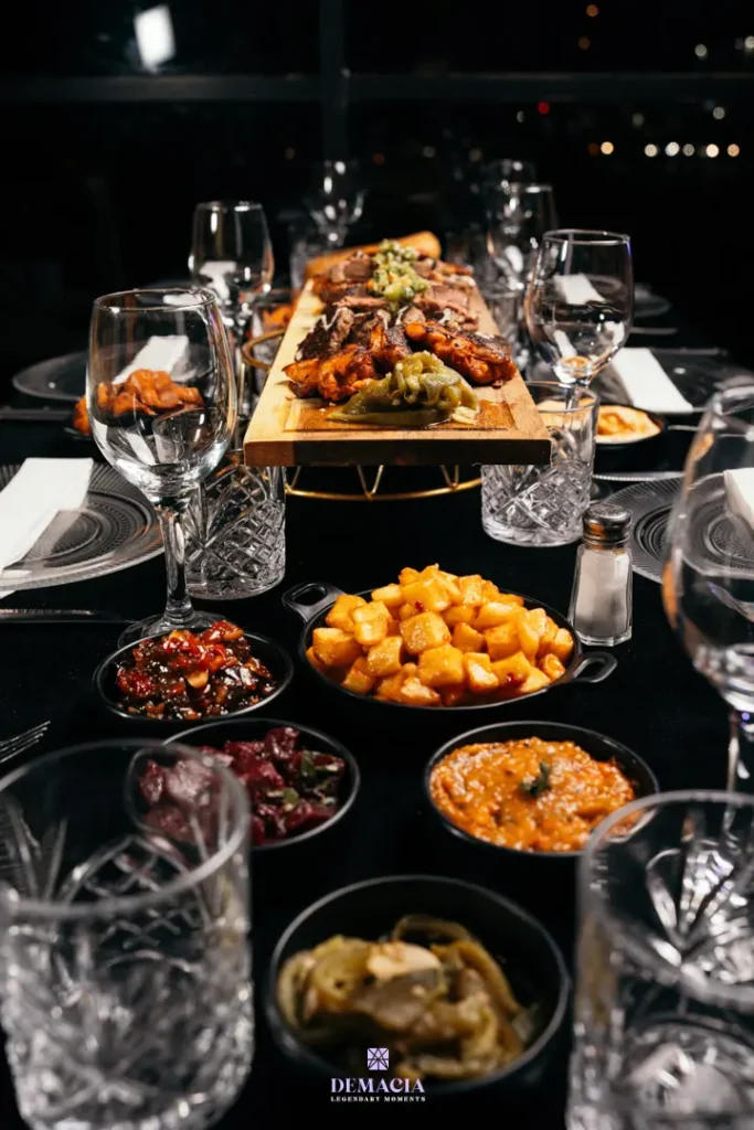 Adult menu Demacia תפריט מבוגרים לבת מצווה